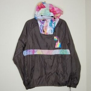 Walt Disney World Hooded Rainbow Watercolor Pullover Windbreaker Women's Medium
